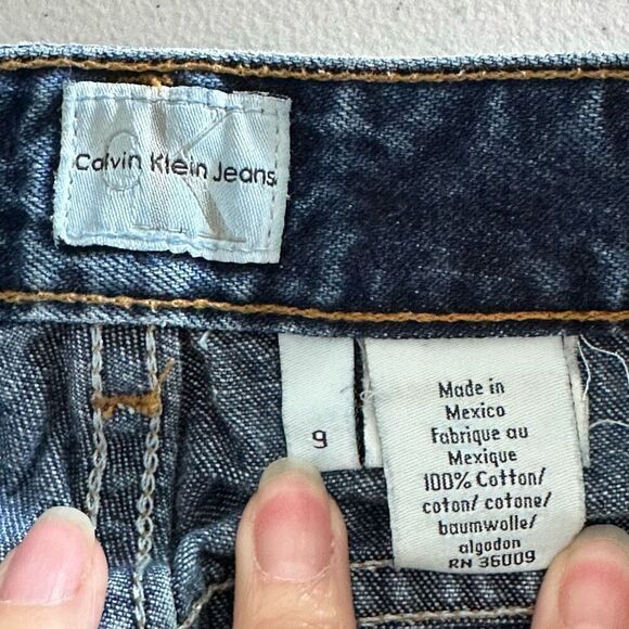 Vintage cK Calvin Klein Jeans Womens 9 Blue Flare Midrise 90s Bootcut - Picture 4 of 14